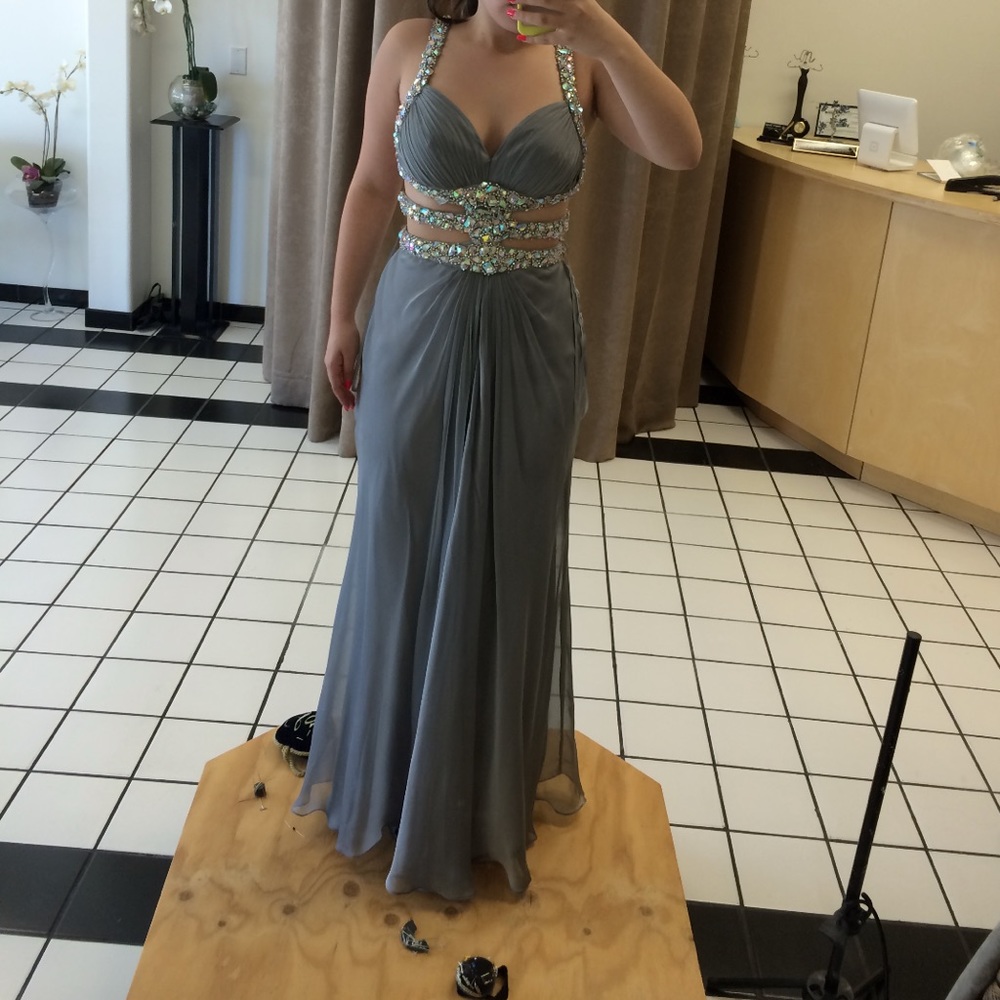 BRAND NEW PROM DRESS GOWN LONG rhinestone SEQUENCE